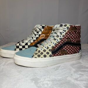 Vans Sk8-Hi Tiger Patchwork High Top Sneakers Women’s 7.5
